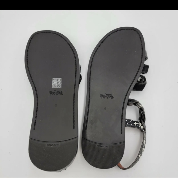 Coach Chain Link Strappy Sandal Gunmetal New NWOB Size 6 - Picture 5 of 5